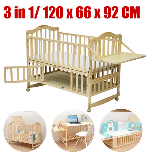 Wooden baby crib bedside cot - baby,